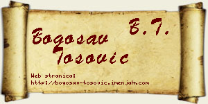 Bogosav Tošović vizit kartica